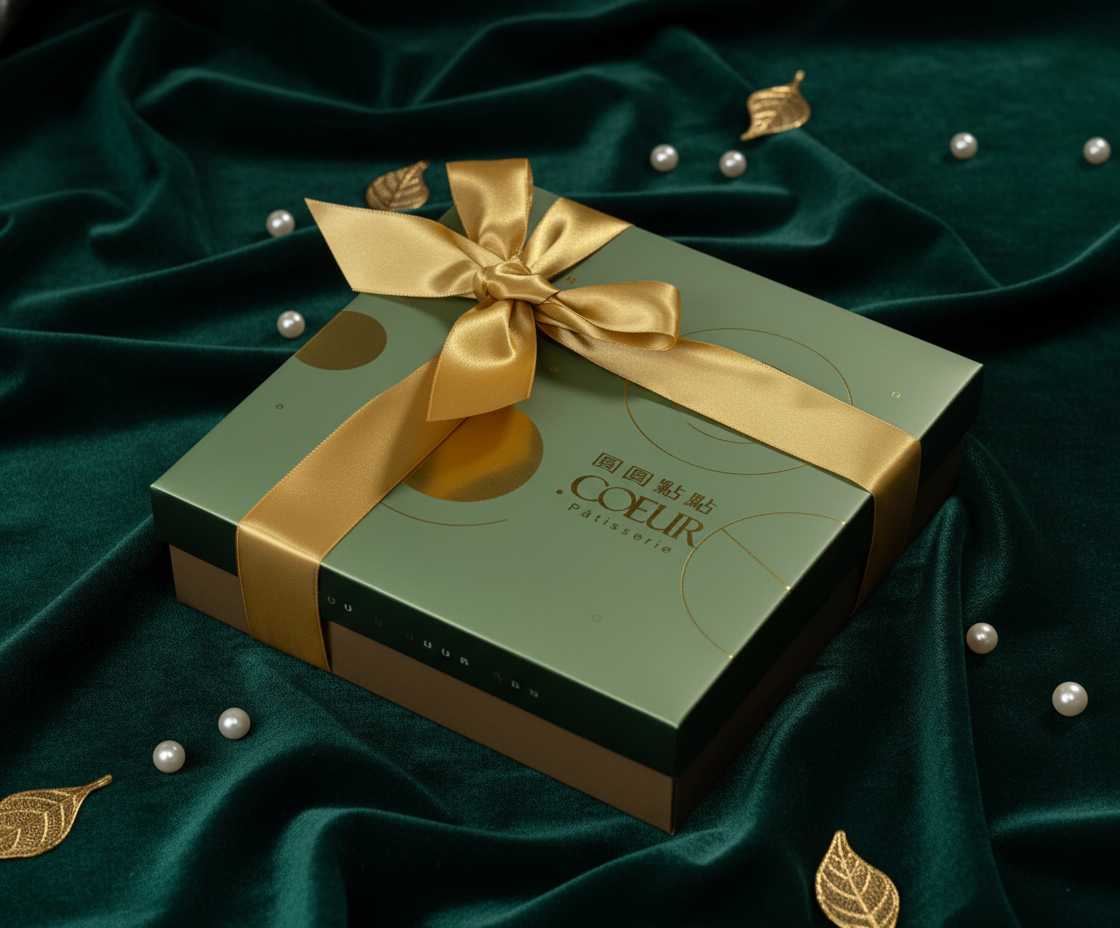 莫蘭迪綠喜餅禮盒